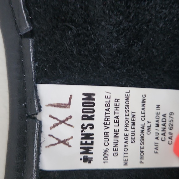 *SOLD* MEN'S ROOM | Genuine leather vest black sz XXL - Picture 4 of 6